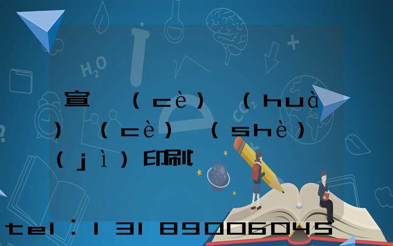 宣傳冊(cè)畫(huà)冊(cè)設(shè)計(jì)印刷