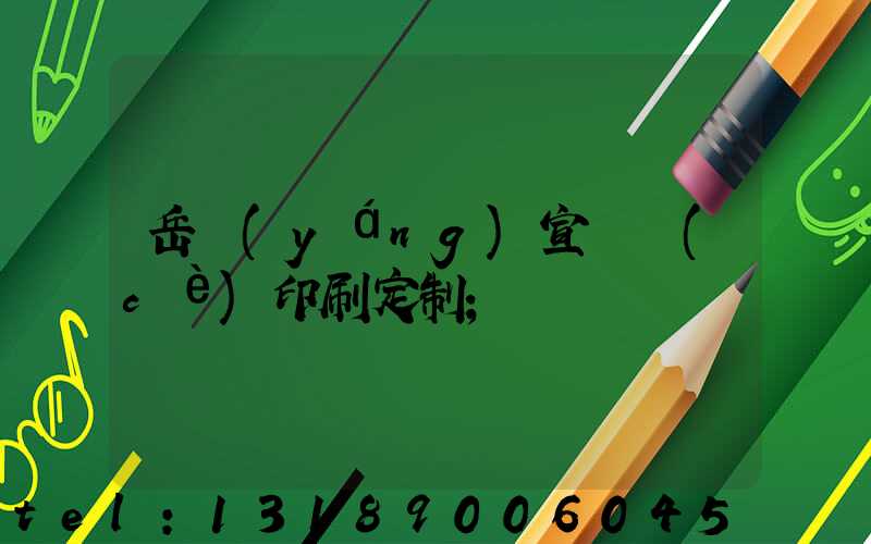 岳陽(yáng)宣傳冊(cè)印刷定制