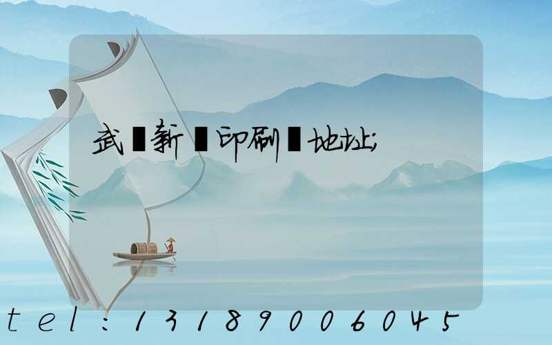 武漢新華印刷廠地址