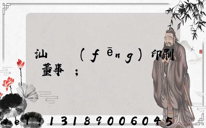 汕頭東風(fēng)印刷廠董事長