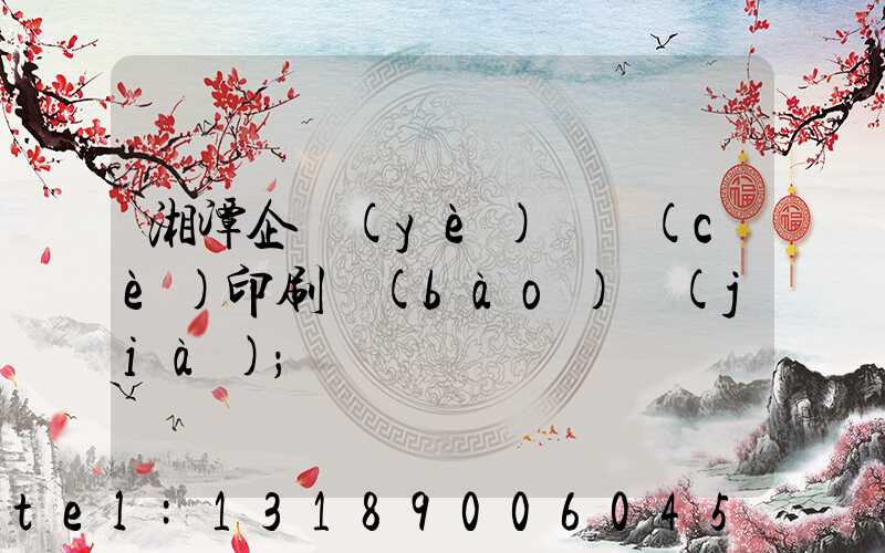 湘潭企業(yè)畫冊(cè)印刷報(bào)價(jià)
