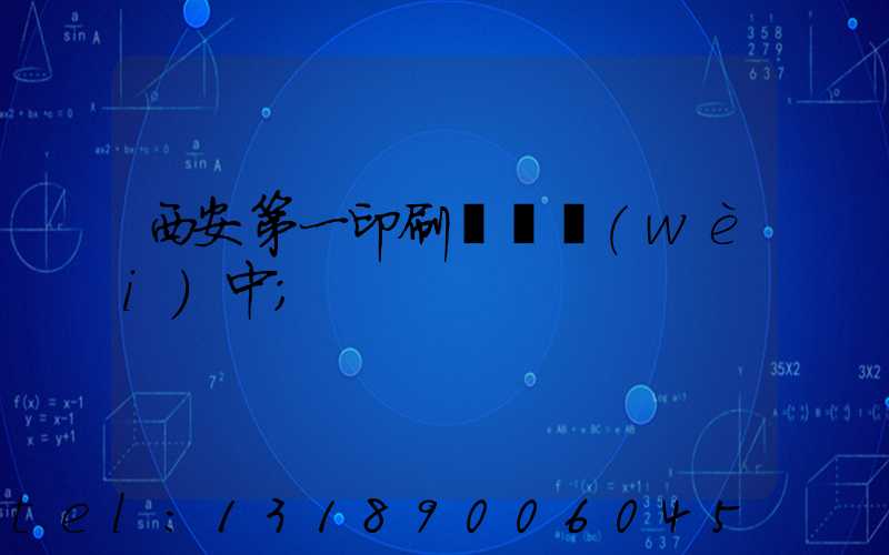 西安第一印刷廠張衛(wèi)中